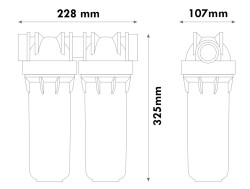 Atlas 2li Boş Housing DP 10 DUO 3/4” OT TS - 3