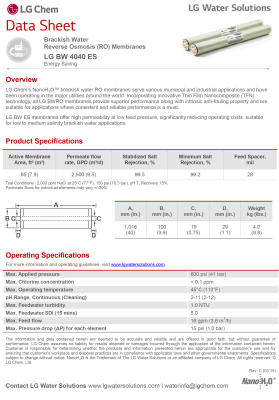 LG BW 4040 ES Endüstriyel Membrane - 2