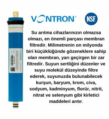 Vontron 100 GPD Su Arıtma Cihazı Membran Filtre - 3